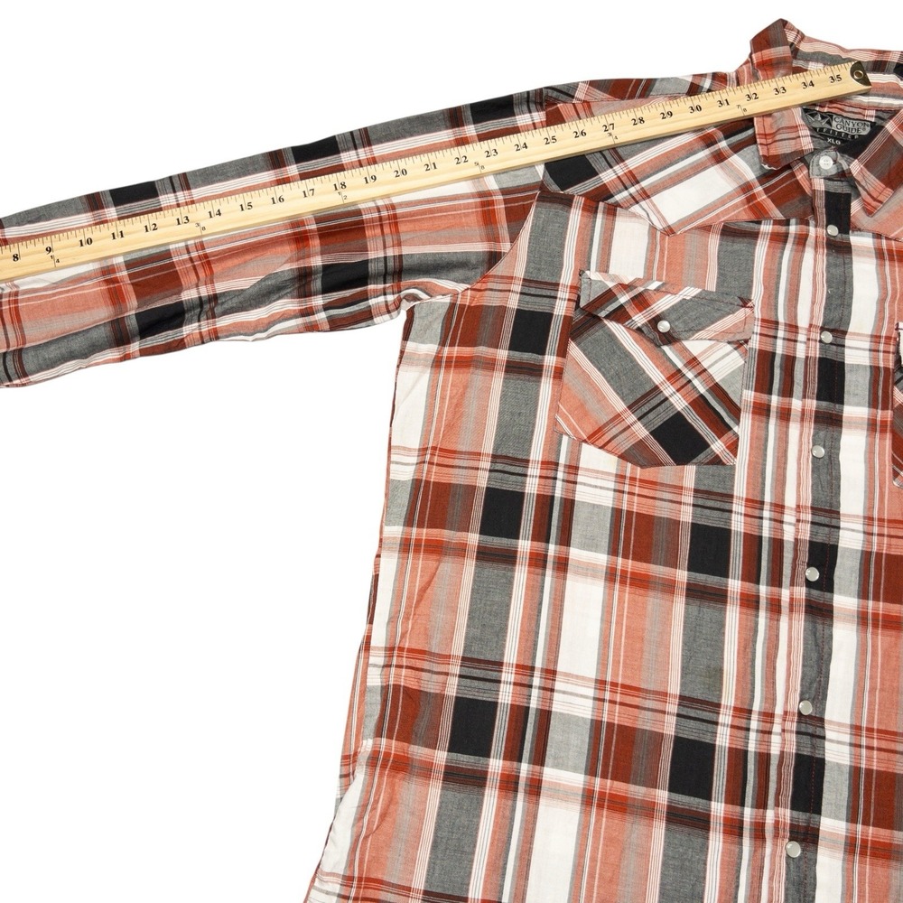 Canyon Guide Outfitters Pearl Snap Western Shirt Mens XL Rodeo Outdoors Ranch - Picture 8 of 9